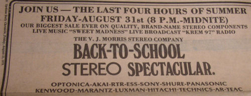 VJ Morris Stereo Back To School