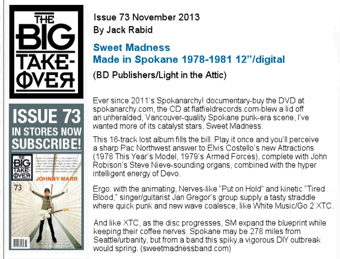 Sweet Madness - Made in Spokane 1979-1981